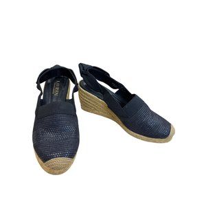 Lauren Ralph Lauren Womens Black Espadrille Wedge Sandals Shoes 7 SKU 7986